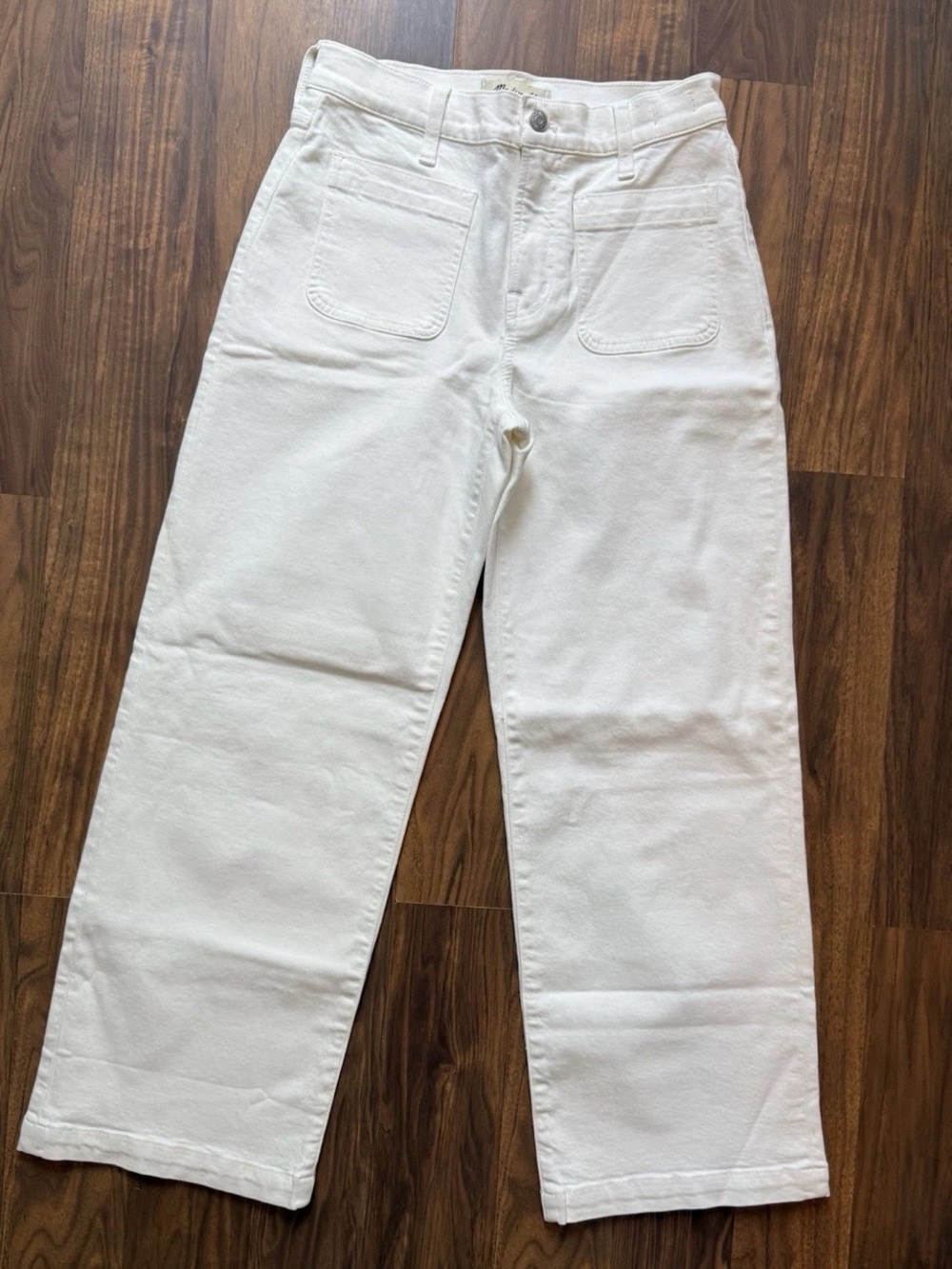 Madewell Jeans Women's 27P White The Perfect Vintage Wide-leg Jean Petite NWOT